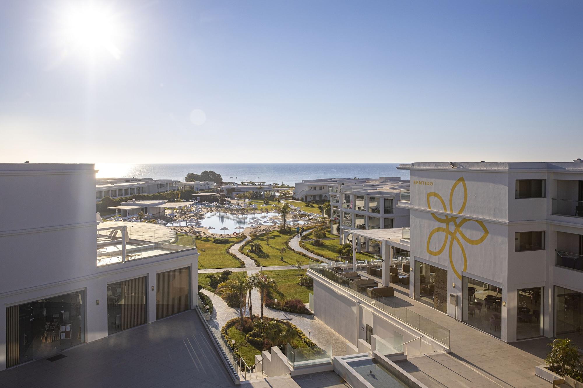 Asterias Beach Resort Afantou Bagian luar foto