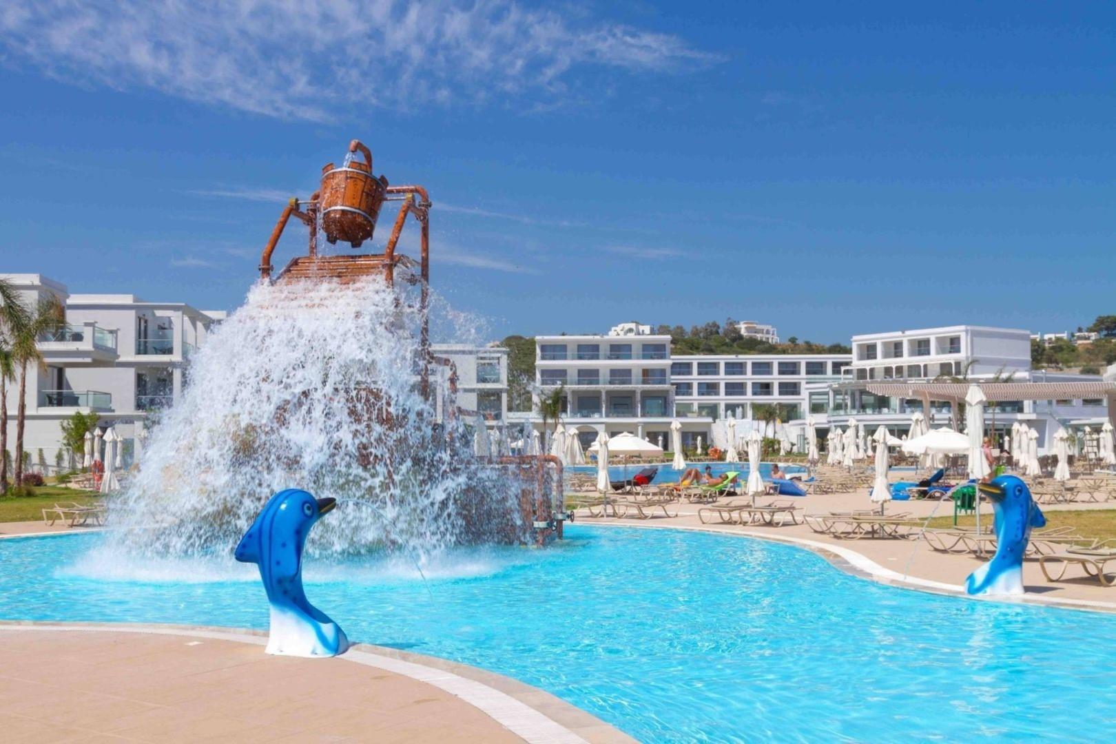 Asterias Beach Resort Afantou Bagian luar foto