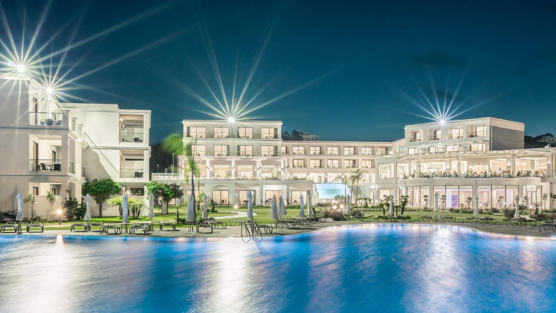 Asterias Beach Resort Afantou Bagian luar foto